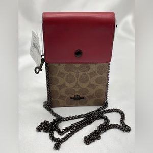 NWOT COACH Signature Colorblock Phone Crossbody